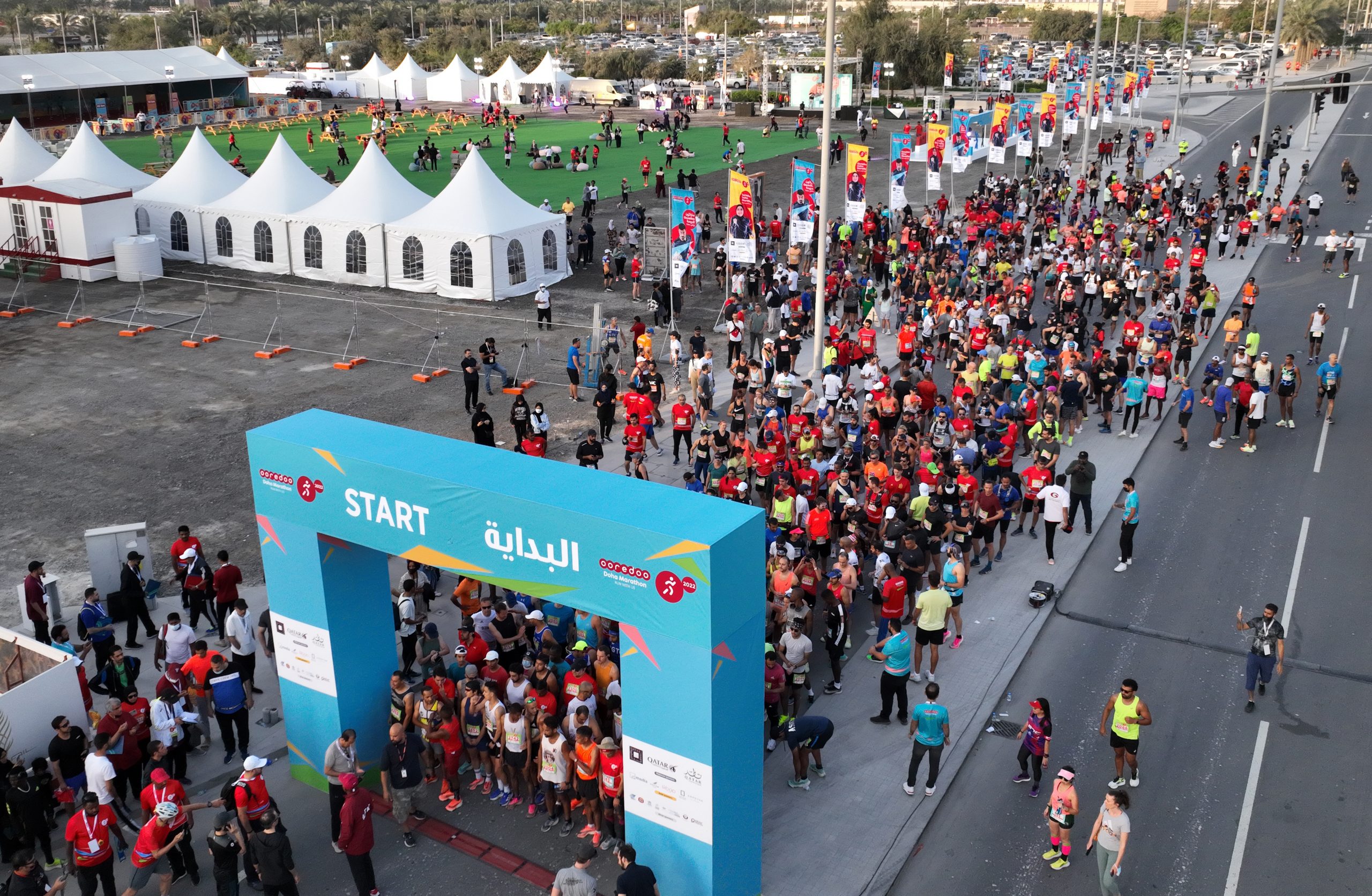 Run at the Ooredoo Doha Marathon Ooredoo Qatar