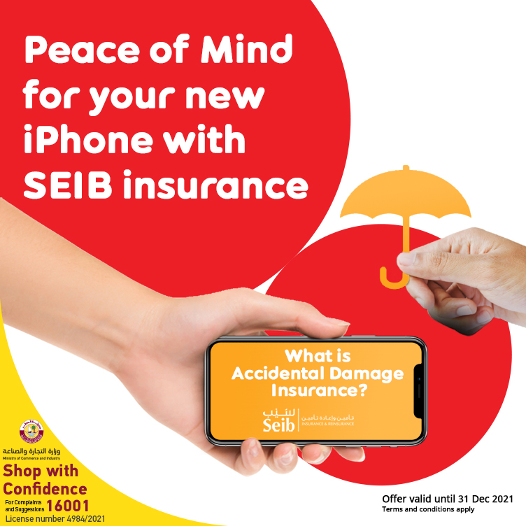 Get peace of mind for your new device at SEIB Insurance with Ooredoo