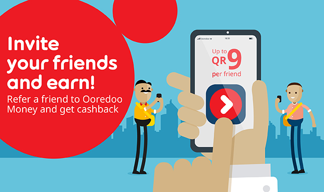 Refer friends to Ooredoo Money and get cashback promotion with Ooredoo 