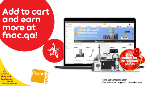 Add to cart and earn more points at Fnac with Ooredoo Nojoom