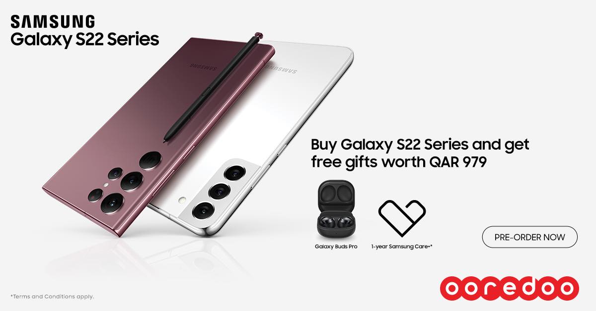 Ooredoo Announces The Next Generation Samsung Galaxy S22 Series Is Now Available For Pre Order Across Qatar Ooredoo Qatar