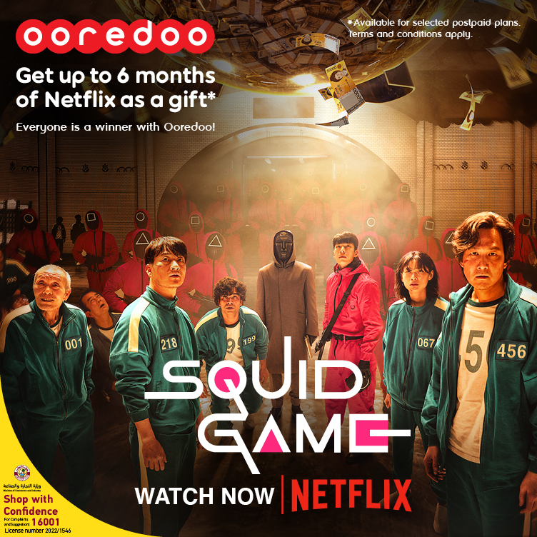 Up to 6 months Netflix as a gift with Ooredoo for selected postpaid customers