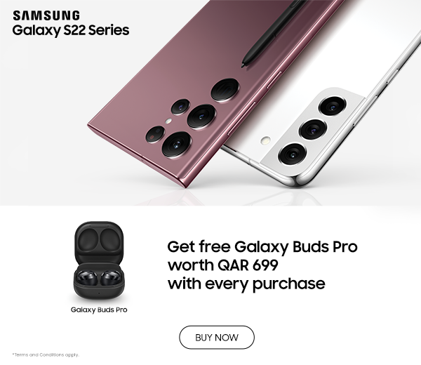 Free Galaxy Buds Pro with Ooredoo for every purchase of Galaxy S22