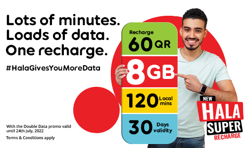 Experience the new Hala Super Recharge with Ooredoo Hala Prepaid Plans