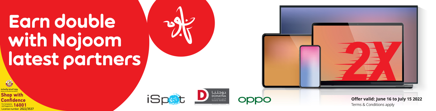 Earn double points promotion with Ooredoo Nojoom