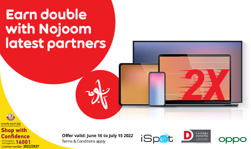 Earn double points promotion with Ooredoo Nojoom