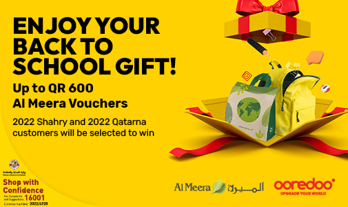 Enjoy your back to school gift up to QR 600 Al Meera voucher with Ooredoo Postpaid Plans 