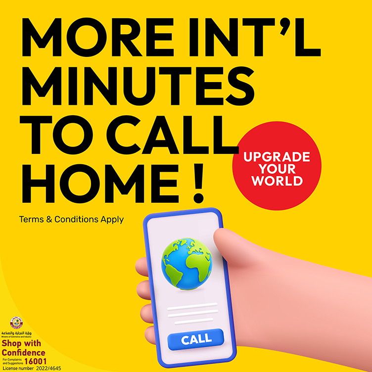 Much more international minutes to call home with Ooredoo Prepaid Plans