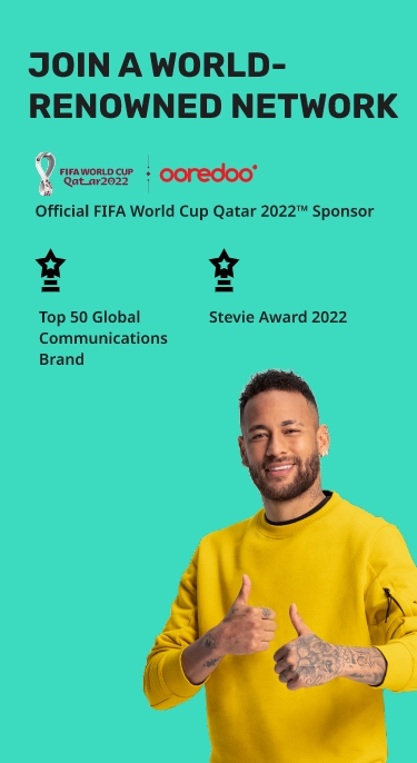 Join a world-renowned network Ooredoo Promoted by Neymar