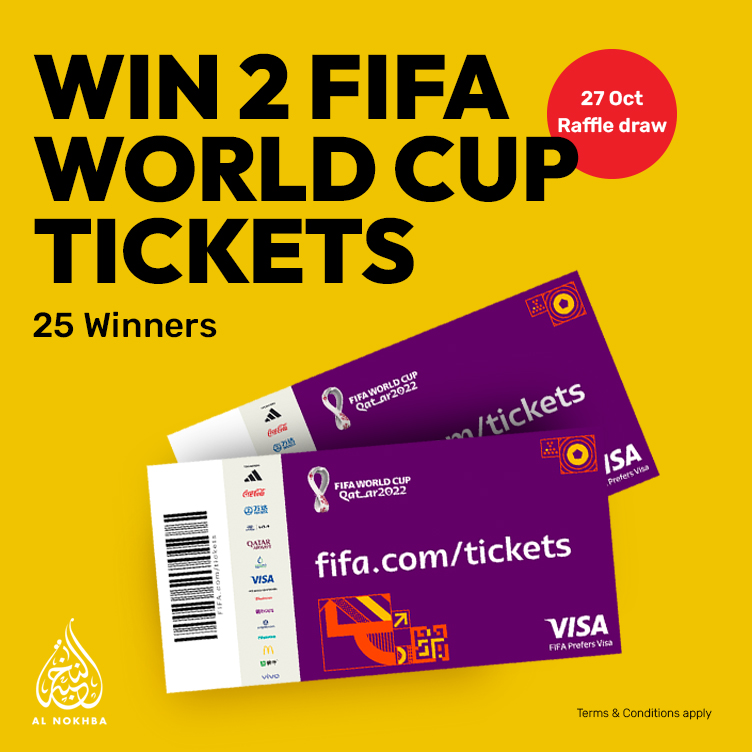 Win 2 Fifa World Cup tickets with Ooredoo Al Nokhba