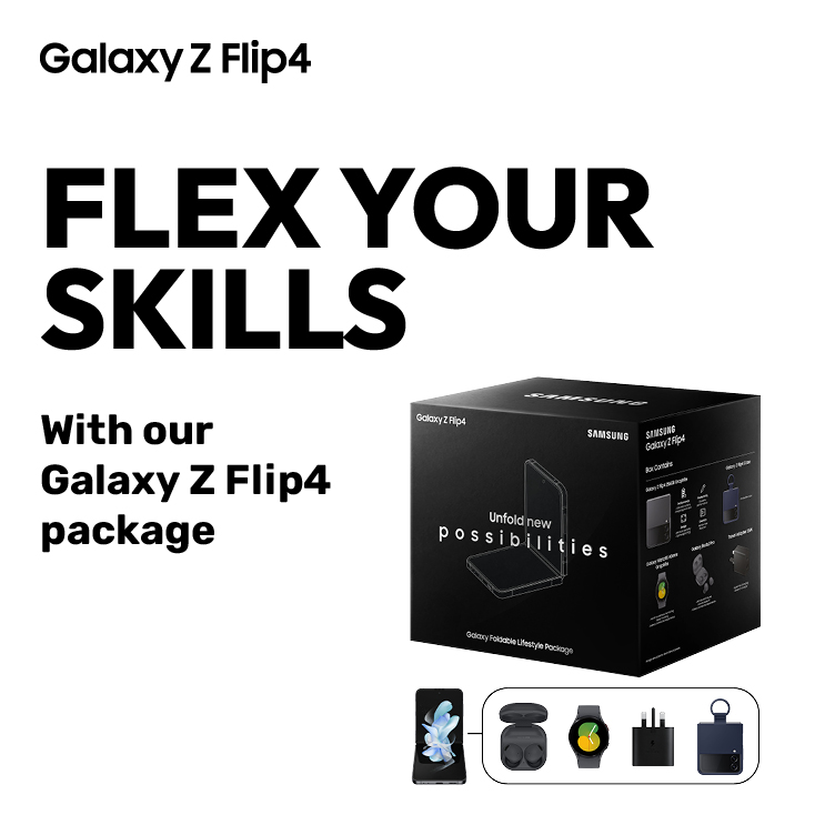 Unfold your world with Galaxy Z Flip4 package from Ooredoo and Samsung