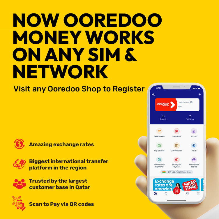Now Ooredoo Money works on any sim and network