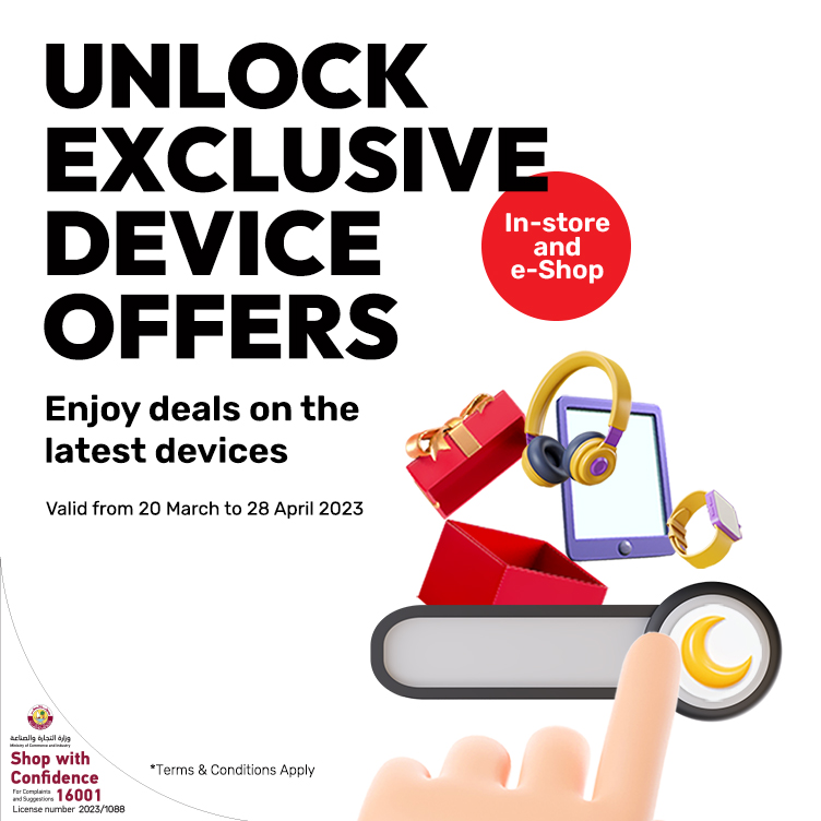 Unlock exclusive device offers from Ooredoo eshop this Ramadan 2023