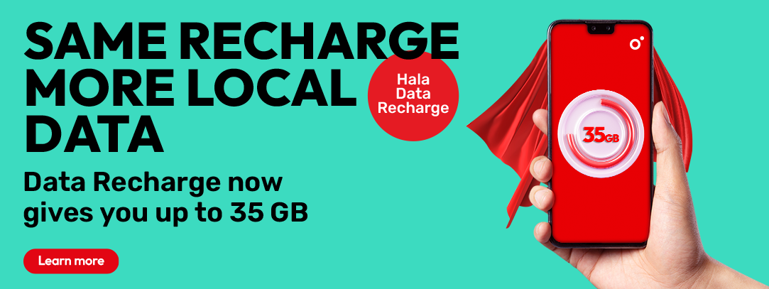 Same recharge more local data, recharge now gives you up to 35 GB with Ooredoo Prepaid