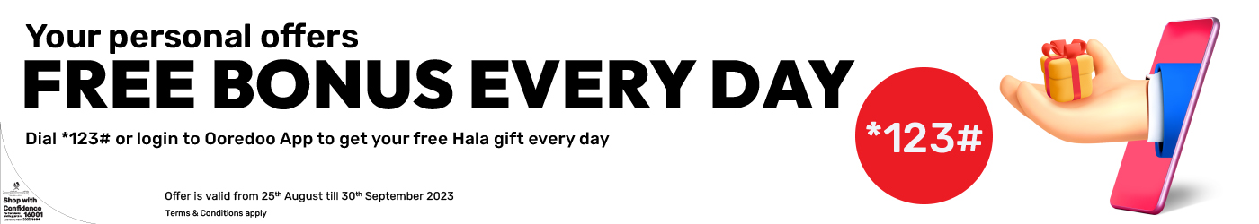 Your personal offers, free bonus every day from Ooredoo prepaid plans