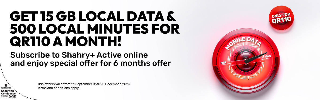 Get 15GB local data & 500 local minutes for QR110 a month with Ooredoo postpaid plans