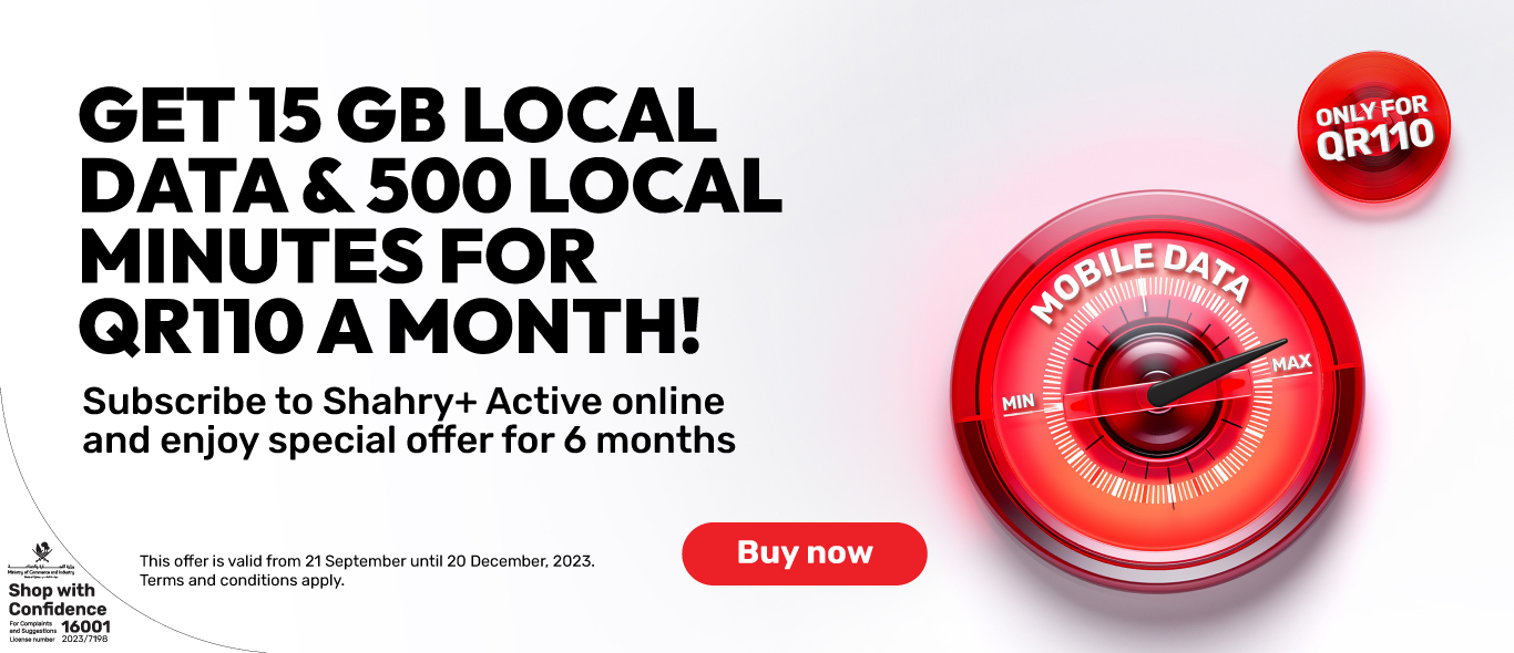 Get 15GB local data & 500 local minutes for QR110 a month with Ooredoo postpaid plans