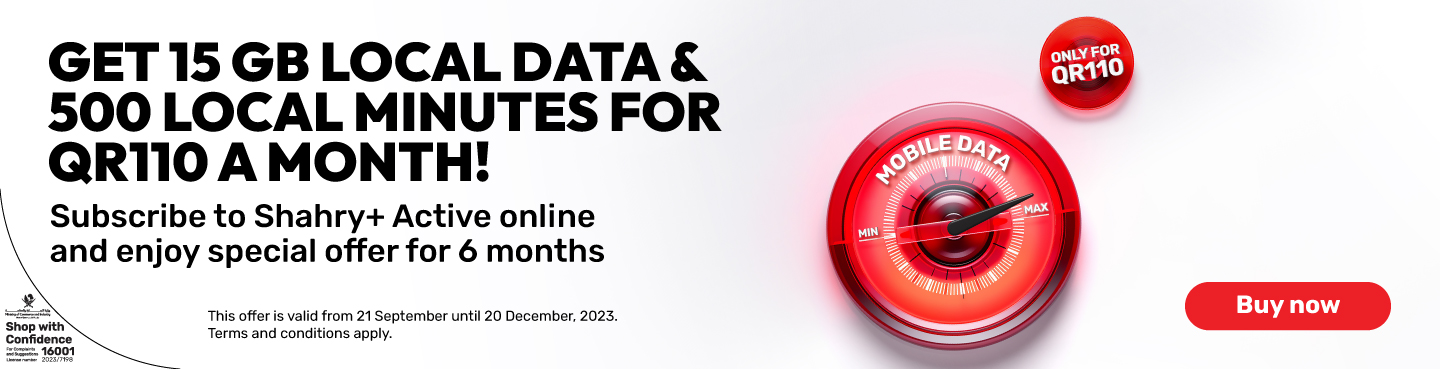 Get 15GB local data & 500 local minutes for QR110 a month with Ooredoo postpaid plans