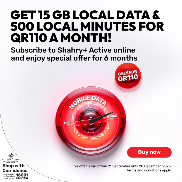 Get 15GB local data & 500 local minutes for QR110 a month with Ooredoo postpaid plans