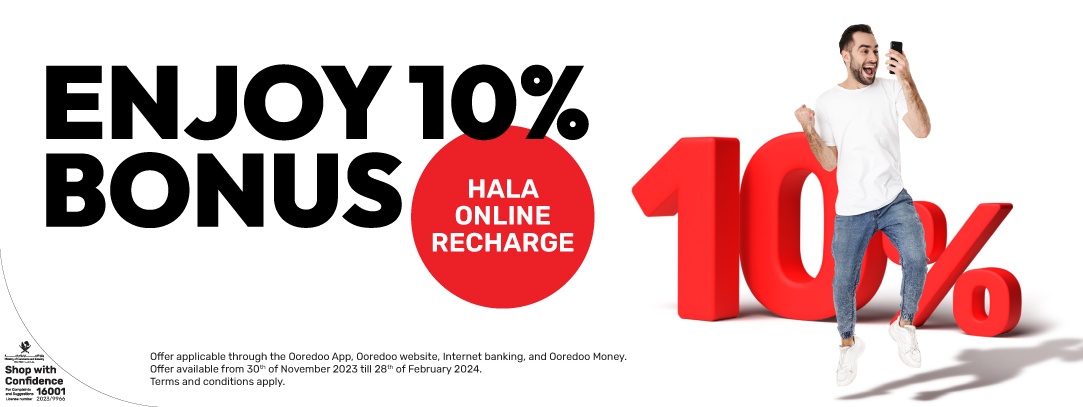 Enjoy 10% bonus from Ooredoo