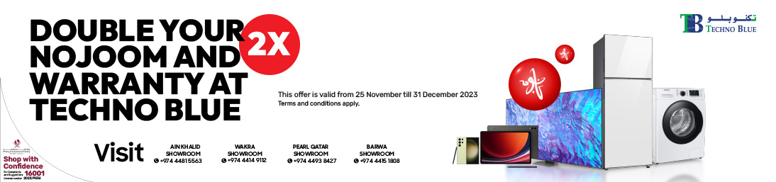 Double your nojoom and warranty at techno blue with Ooredoo nojoom