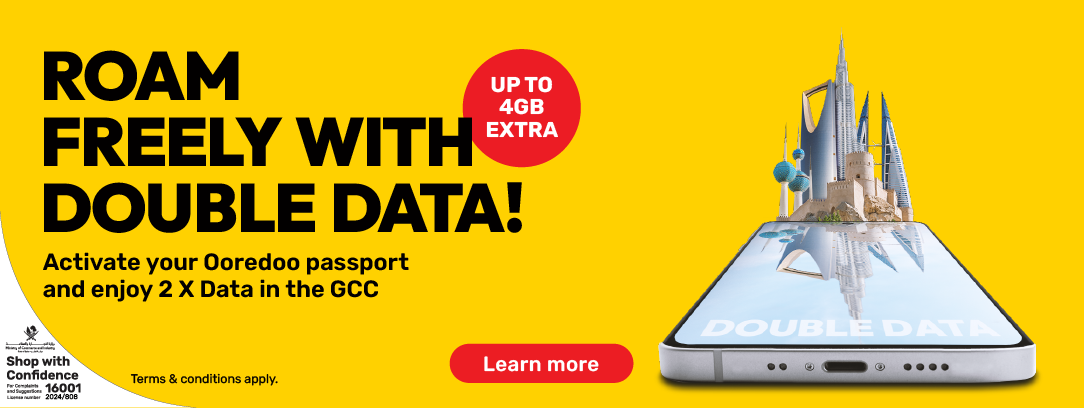 Double your data roaming allowances by subscribing to Ooredoo Passport
