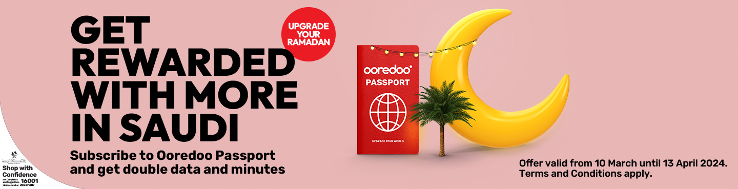 Subscribe to Ooredoo passport and get double data and minutes