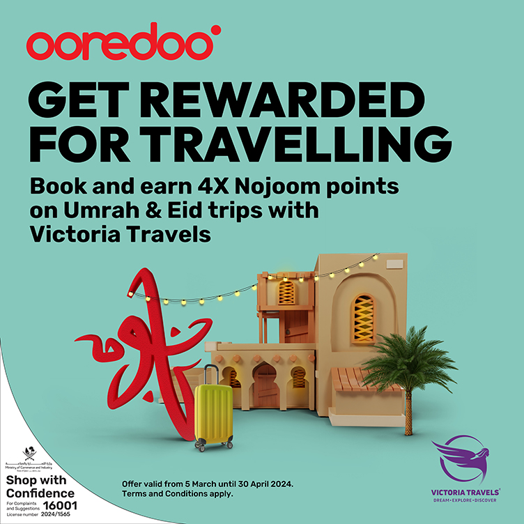 Enjoy 4X Nojoom Points on all Umrah and Eid Vacation Packages.