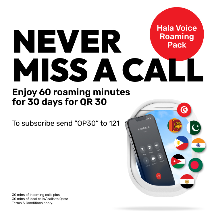No More Missed Calls Abroad with Our Hala Voice Roaming Pack!