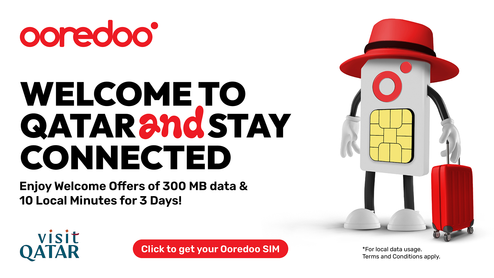 Ooredoo Visitor SIM from Ooredoo Prepaid Plans